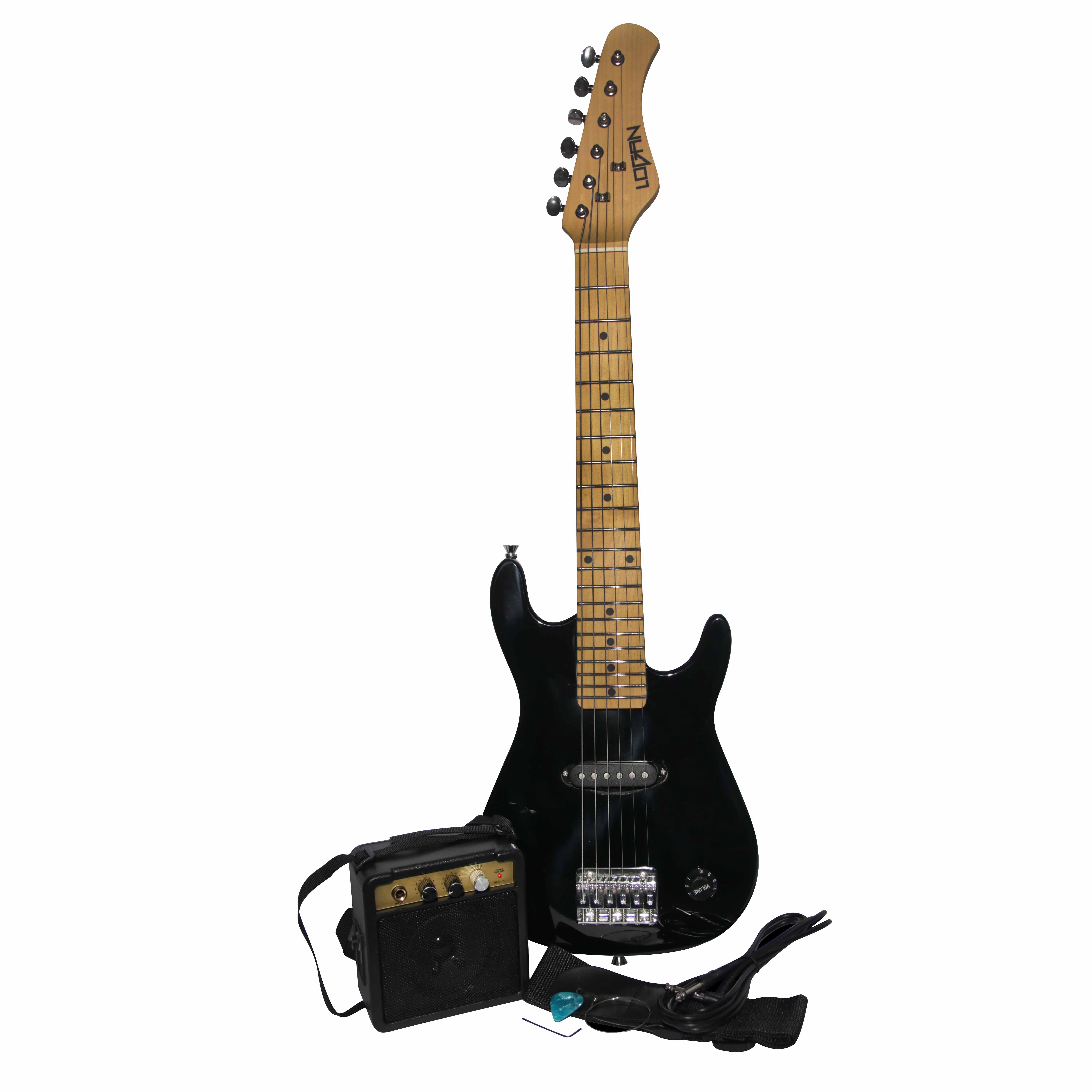 Guitarra Electrica Logan Infantil Con Amplificador Legsetkbk