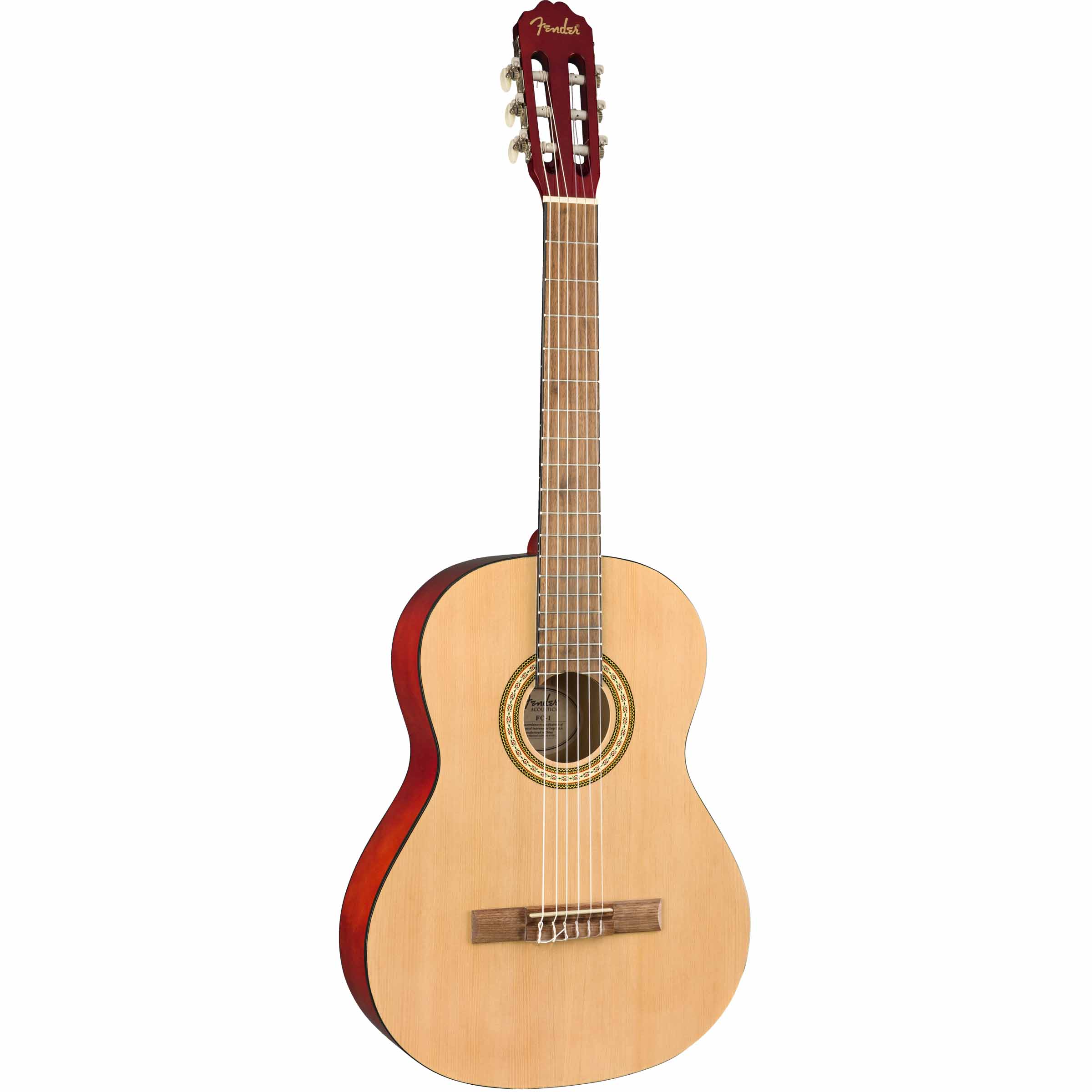 Simetría Frágil dinámica Guitarra Acústica Fender Fc 1 Classical, Walnut Fingerboard Natural  0971960421